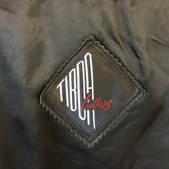 Leather Button Jacket Blazer Coat Black Large - Picture 3 of 5